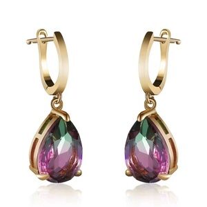 Mystic Rainbow Ombre’ Teardrop Earrings
